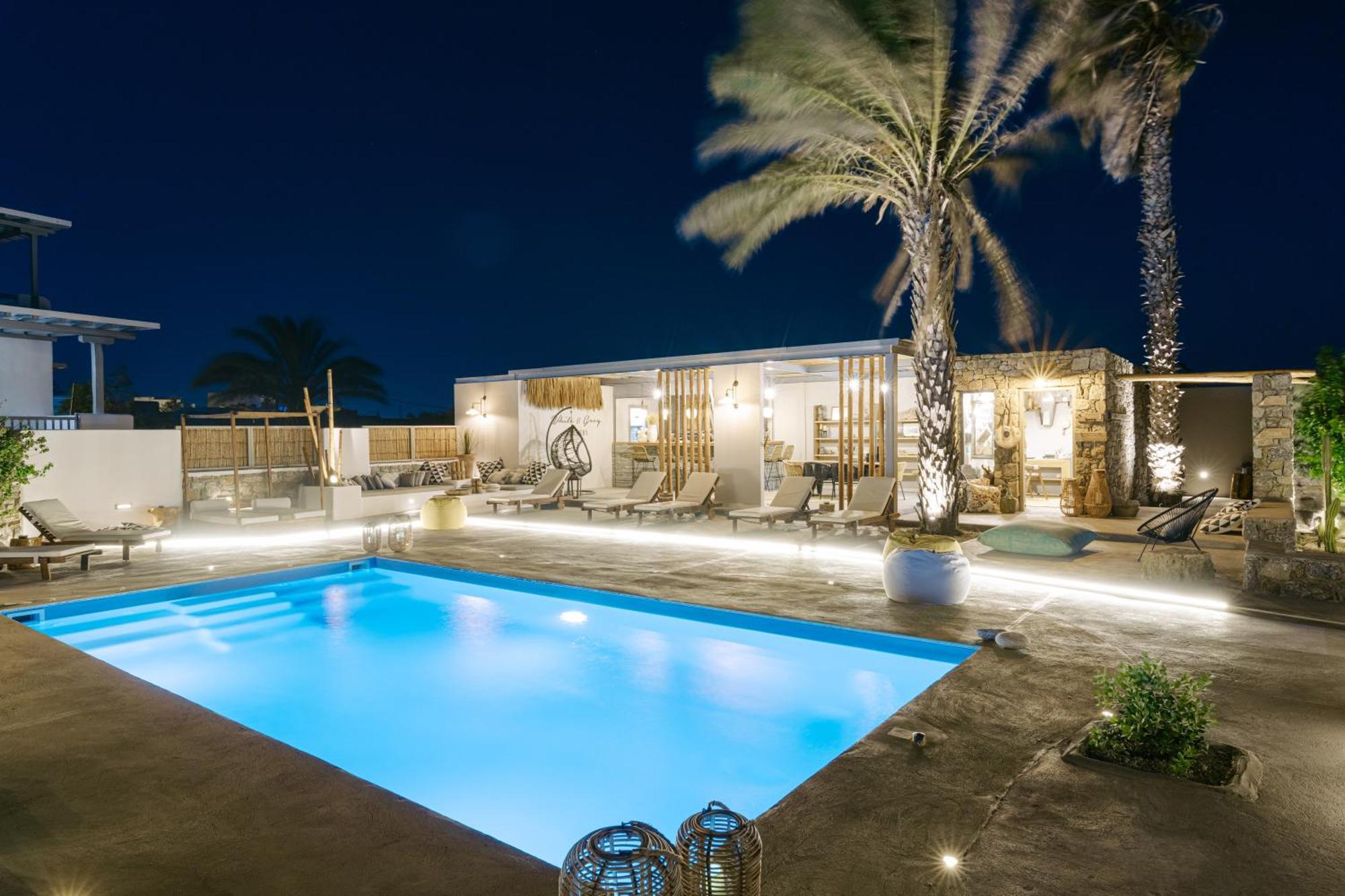 White And Grey Apartamento Mykonos Town Exterior foto
