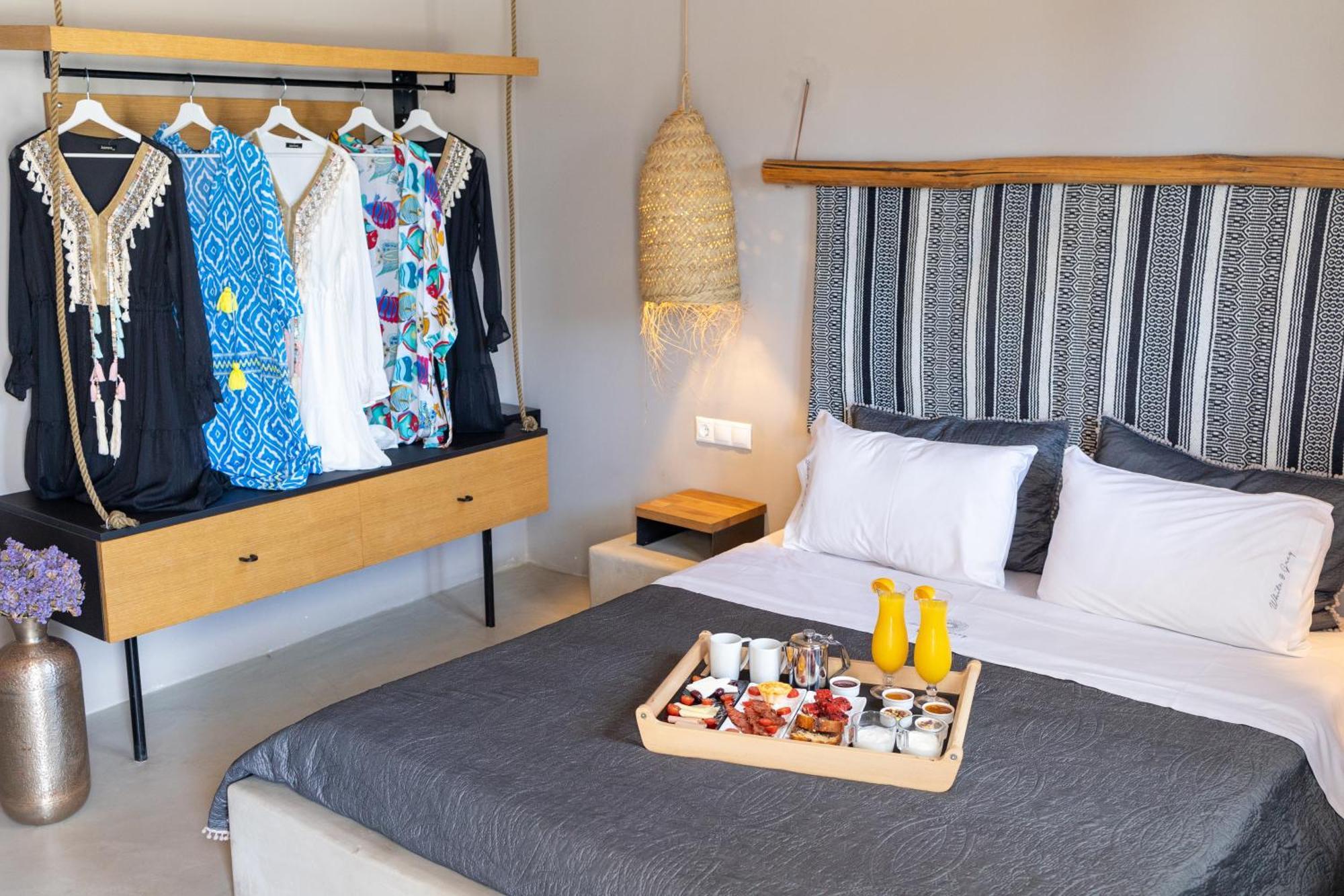 White And Grey Apartamento Mykonos Town Quarto foto